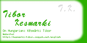 tibor kesmarki business card