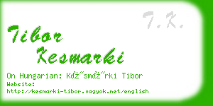 tibor kesmarki business card